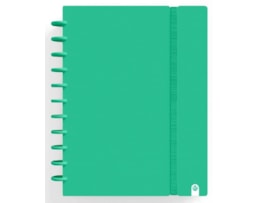 Caderno Ingeniox A5, 80Fls./100g. capa Foam, Verde, Paut.