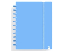 Caderno Ingeniox A5, 80Fls./100g. capa Foam, Azul Pastel, P.