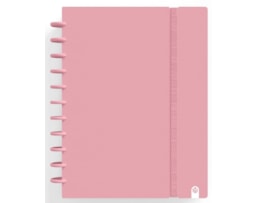 Caderno Ingeniox A5, 80Fls./100g. capa Foam, Rosa Pastel, Q.