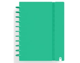 Caderno Ingeniox A4, 80Fls./100g. capa Foam, Verde, Quad.