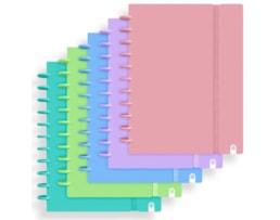 Caderno Ingeniox A5, 80Fls./100g. capa Foam, Verde Pastel, Q