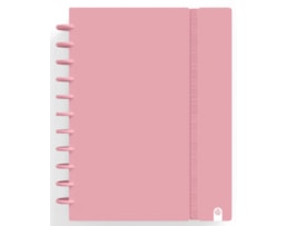 Caderno Ingeniox A4, 80Fls./100g. capa Foam, Rosa Pastel, Pt