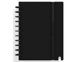 Caderno Ingeniox A5, 80Fls./100g. capa Foam, Preto, Paut.