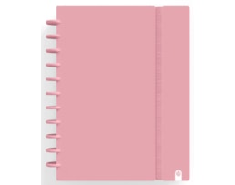 Caderno Ingeniox A4, 80Fls./100g. capa Foam, Rosa Pastel, Q