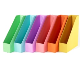 Classificador Porta Revistas c/8Cm, pastel, amarelo