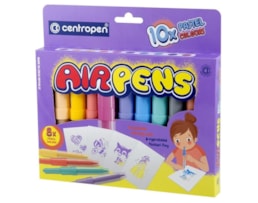 Marcador Centropen Airpens (Sopro), 1500/10, Pastel, 10Cores