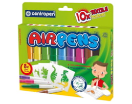 Marcador Centropen Airpens (Sopro), 1500/10, Textil, 10Cores