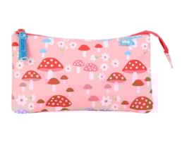Bolsa p/ Lápis Ancor, Tripla, B`Log Pink Mushrooms