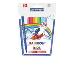 Marcador Centropen Rainbow Kids, Cx cartão, 7550/12, 12cores