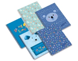 Caderno A5 Ambar, Espiral, 80fls. School Time Boy, Paut.