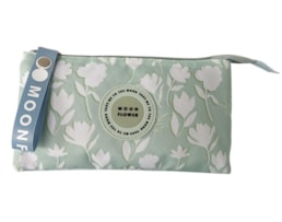 Bolsa p/ Lápis Ambar, tripla, White Flowers Teen Moonflower