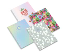Caderno A4 Ambar Esp. C/D 80F/90grs, Teen Moonflower, Paut.