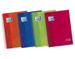 Caderno Espiral Oxford A4, C/D, 120F./90g Banda cores , Paut