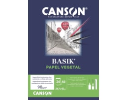 Caderno A3 Vegetal 90g Canson Refª 8001, 24 fls