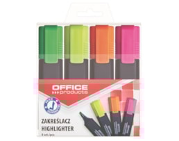 Marcador Flurescente Office, 1-5mm, Carteira c/ 4 cores