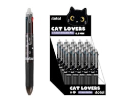 Esferográfica 4 cores, apagável, XL1806B, Black Cat