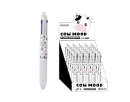 Esferográfica 4 cores, apagável, XL1806H, Cow