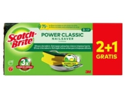 Esponja , Scotch Brite, Classic, salva unhas emb. c/2+1