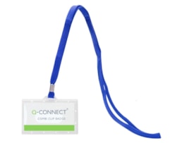 Cracha Rígido, Q-Connect PP KF17112, 60X94mm, c/ fita azul