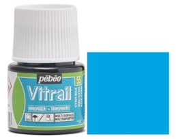 Tinta Pebeo Vitral Refª 8050-055, frs. 45ml, Azul Cyan