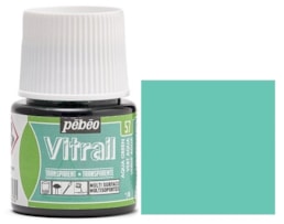 Tinta Pebeo Vitral Refª 8050-057, frs. 45ml, Verde àgua