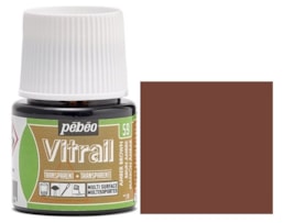 Tinta Pebeo Vitral Refª 8050-059, frs. 45ml, Castanho Ambar