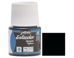 Tinta Setacolor p/ tecido Frs. c/45 ml, Refª 295-019, Preto