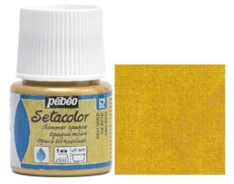 Tinta Setacolor p/tecido Frs. c/45ml, Refª295-062, Ouro Rico
