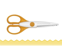 Tesoura recortes Wedo Cabo Plástico, 16cm. Zig zag