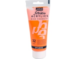 Acrílico Pebeo Studio, Refª 8831032, 100ml, Laranja Cadmium
