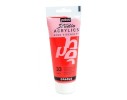 Acrílico Pebeo Studio, Refª 8831033, 100ml, Vermelho Cadmium