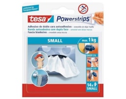 Autoc. Tesa Mini Powerstrips 58560, 14 tiras, Bco.