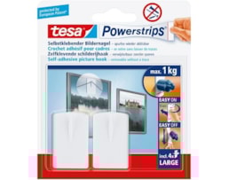 Autoc. Tesa Powerstrips 58031, 2 gancho moduras bco
