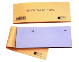 Bloco Talão de caixa, Kruzeiro, 100 Fls. numerados, Azul
