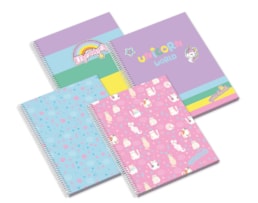 Caderno Espiral A4 Ambar Pets World, c/80 Fls. Quadriculado