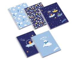 Caderno A5 Ambar, Espiral, 80fls. Pets World Boy, Quad.