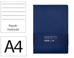 Caderno Notas Antartik, c/El, A4, C.D. 100f/80g Paut., Az. M