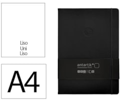 Caderno Notas Antartik, c/El, A4, C.D. 100f/80g Liso, Preto