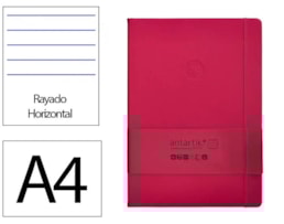 Caderno Notas Antartik, c/El, A4, C.D. 100f/80g Paut. Fucsia