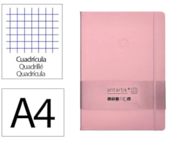 Caderno Notas Antartik, c/El, A4, C.D. 100f/80g Quad. Rosa P