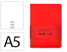 Caderno Notas Antartik, +El, A5, CD. 100f/80g Liso, Vermelho
