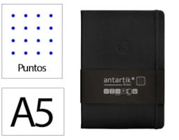 Caderno Notas Antartik, +El, A5, CD. 100f/80g Pontos, Preto