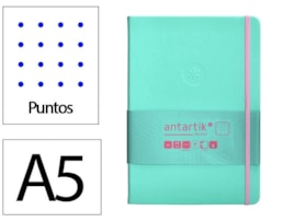 Caderno Notas Antartik, +El, A5, CD. 100f/80g Pontos, Turq.