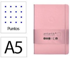 Caderno Notas Antartik, +El, A5, CD. 100f/80g Pontos, Rosa P