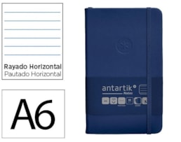 Caderno Notas Antartik, +El, A6, CD. 100f/80g Paut, Azul M.