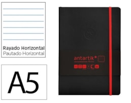 Cad. Notas Antartik, c/El, A5, C.Mole, 100f/80g Paut, Preto