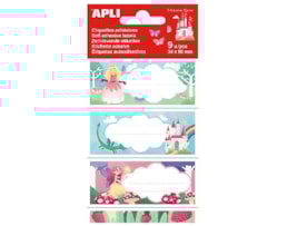 Rotulos Escolares adesivos, Apli, 9 Etiq. 35X75mm, Princess