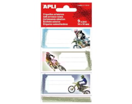 Rotulos Esc. adesivos, Apli, 9 Etiq. 35X75mm, Motos