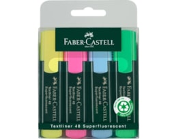 Marcador Faber-Castell Fluorescente Ref.48, Bl. c/4 Sort.