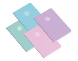 Caderno A4 Agraf. PP, Ambar, 48f./90g, Campus Moonflower, P